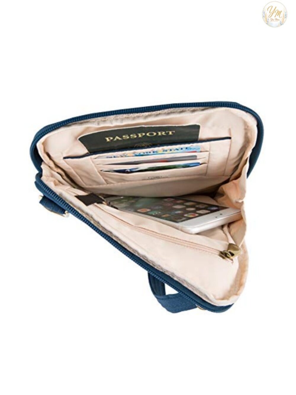 Anti-Theft Quilted Slim Pouch Crossbody with RFID Blocking Slash Resistant Nylon - Picture 5 of 6